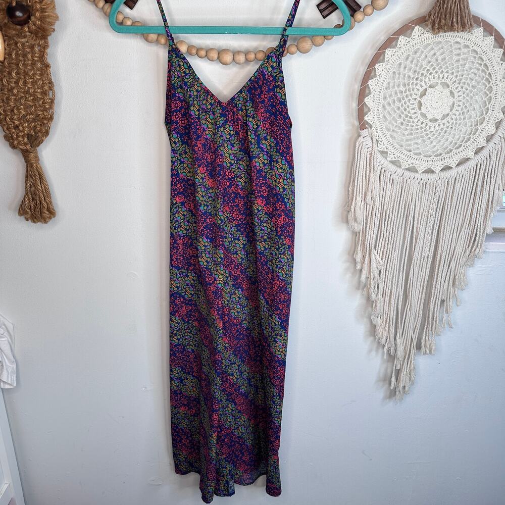 Natural Life Garland Navy Lightweight Maxi Slip Dress - Picture 2 of 5